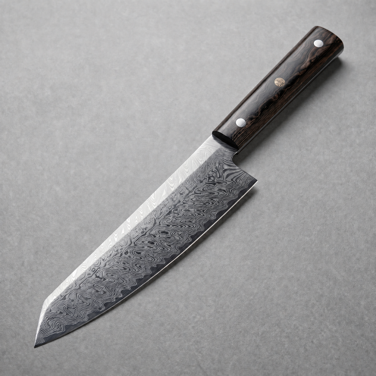 Masahira Damascus-Pattern Chef Knife — Ivory Handle (8 in)