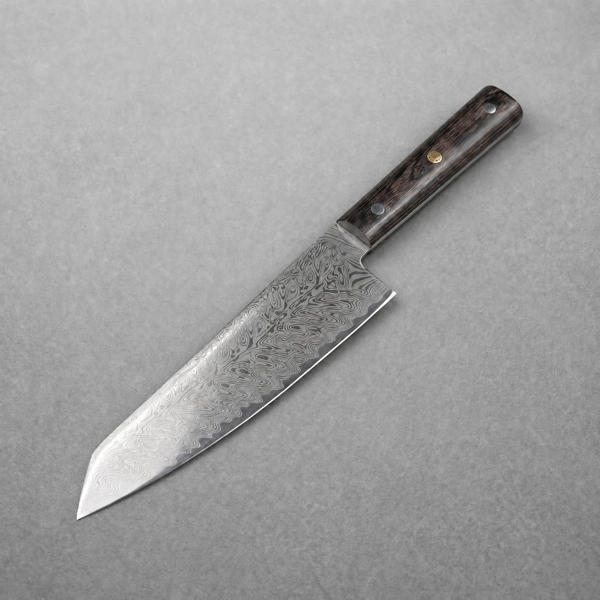 Masahira Damascus-Pattern Chef Knife — Walnut Handle (8 in)