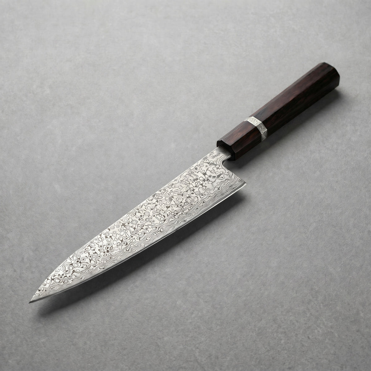Masahira Hand-Forged Damascus Gyuto Chef Knife — White Handle (8.2 in)