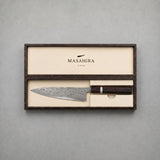 Masahira Hand-Forged Damascus Gyuto Chef Knife — White Handle (8.2 in)