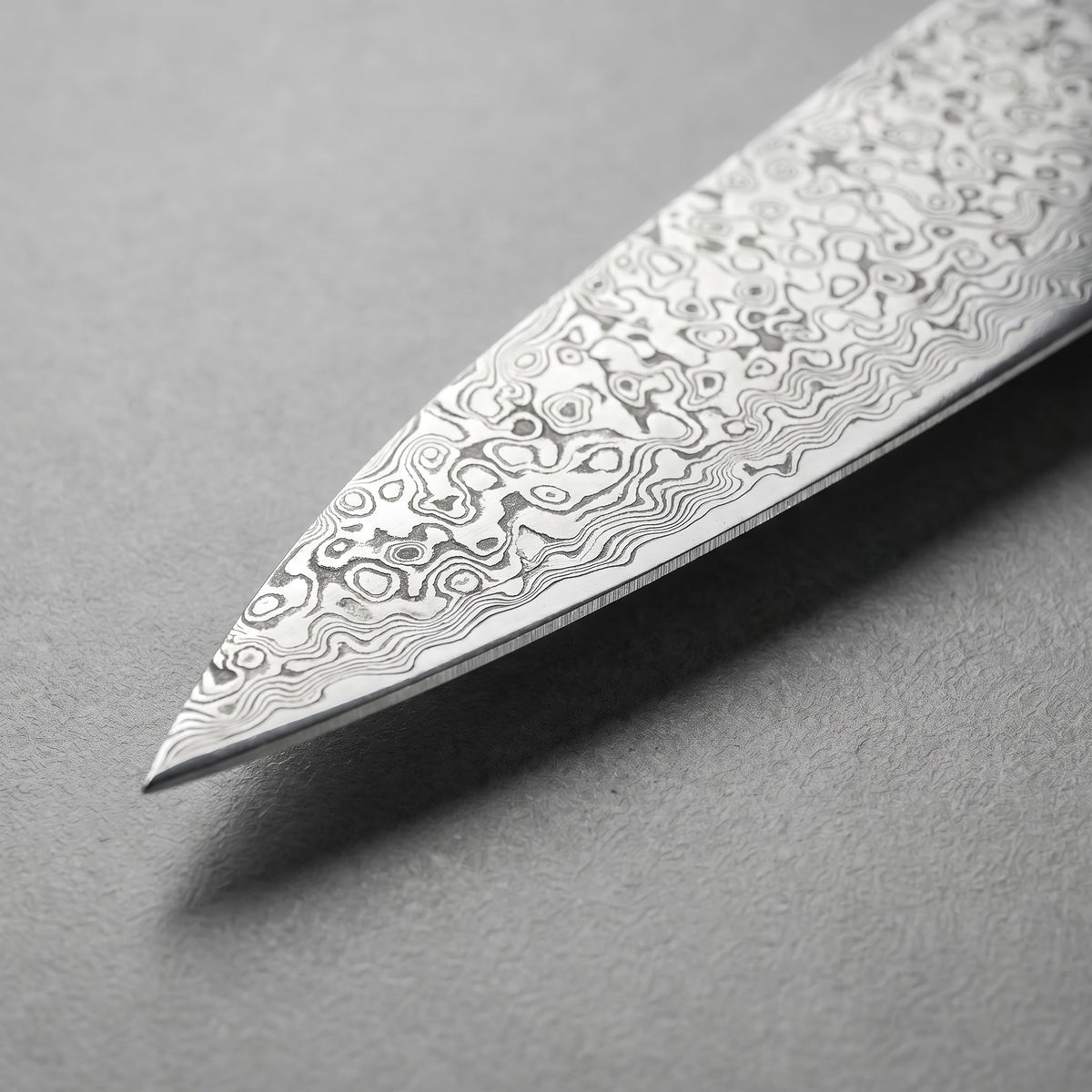 Masahira Hand-Forged Damascus Gyuto Chef Knife — White Handle (8.2 in)