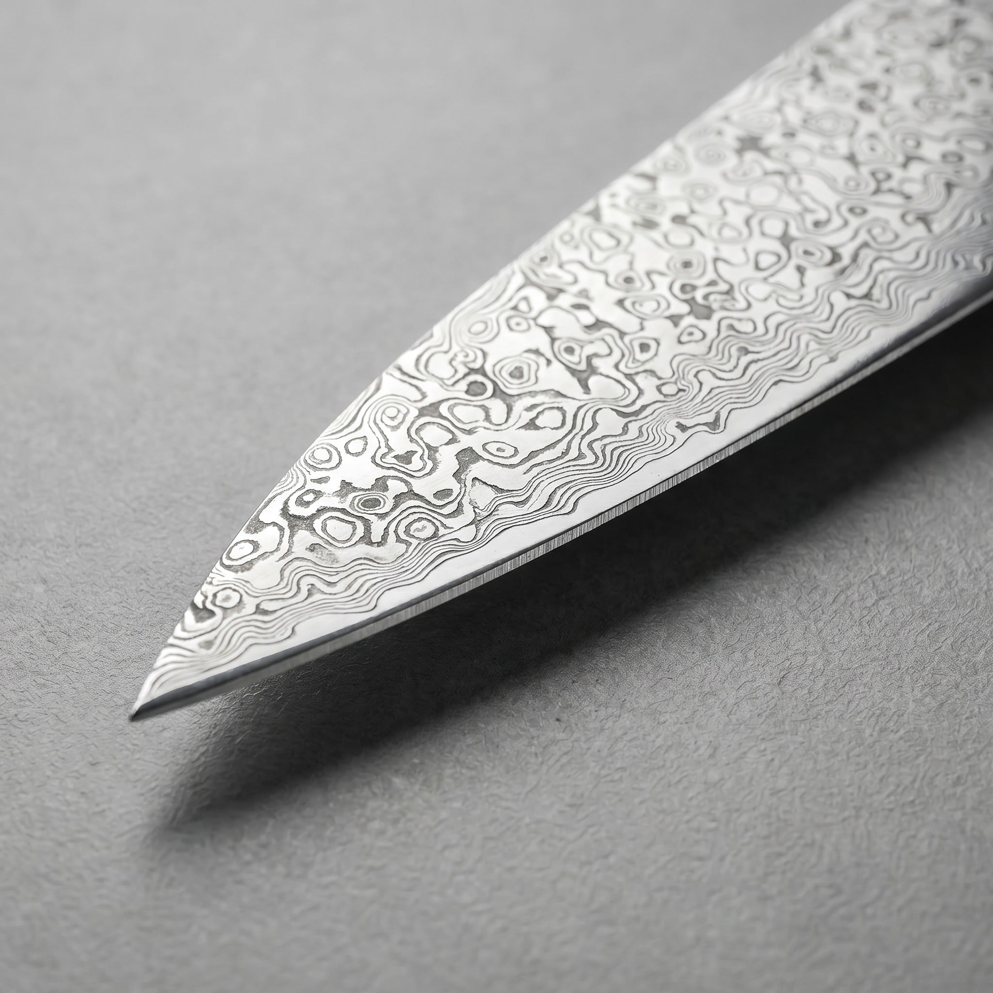 Masahira Hand-Forged Damascus Gyuto Chef Knife — White Handle (8.2 in)