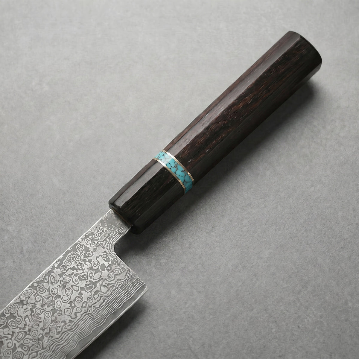 Masahira Hand-Forged Damascus Gyuto Chef Knife — Blue Handle (8.2 in)