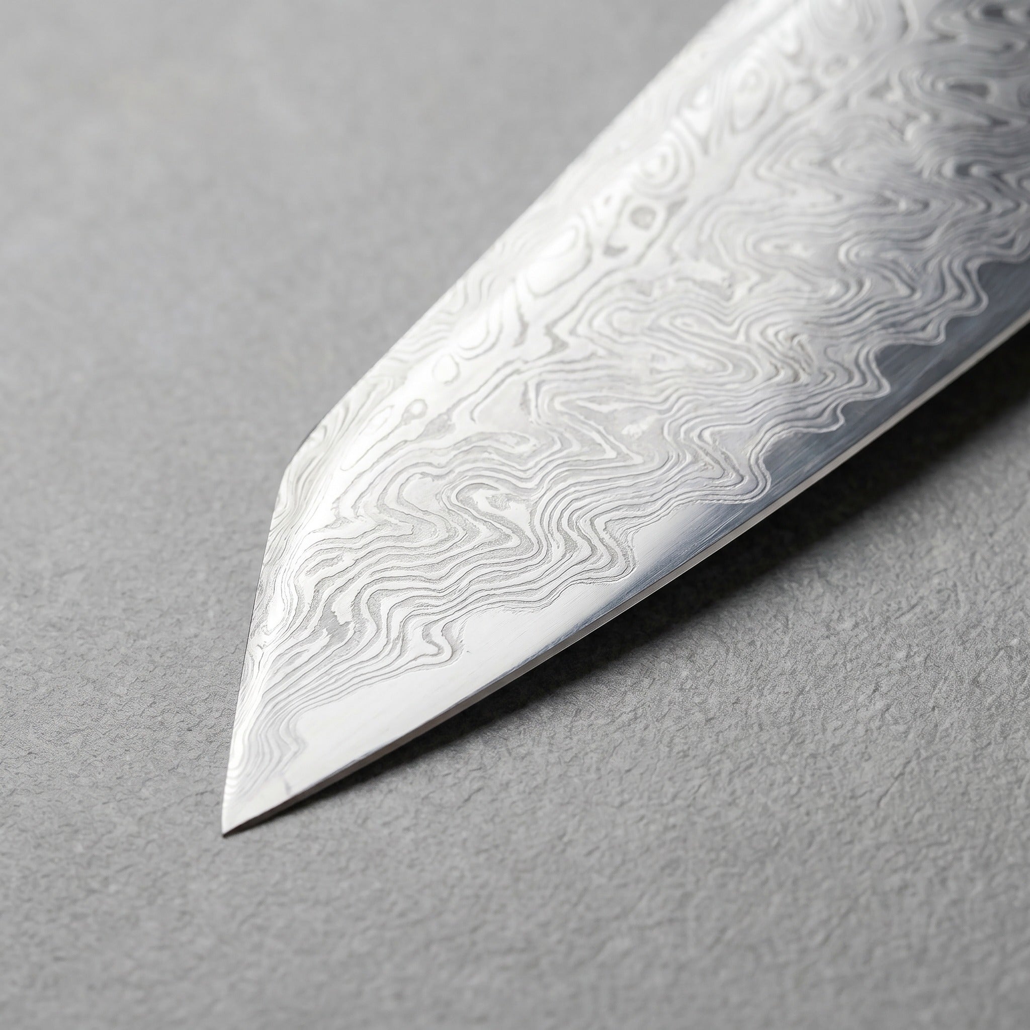 Masahira Damascus-Pattern Chef Knife — Walnut Handle (8 in)