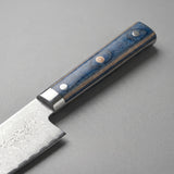 Masahira Damascus-Pattern Chef Knife — Blue Handle (8 in)