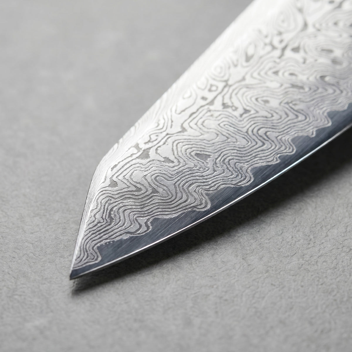 Masahira Damascus-Pattern Chef Knife — Red Handle (8 in)