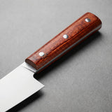 Masahira Damascus-Pattern Chef Knife — Red Handle (8 in)