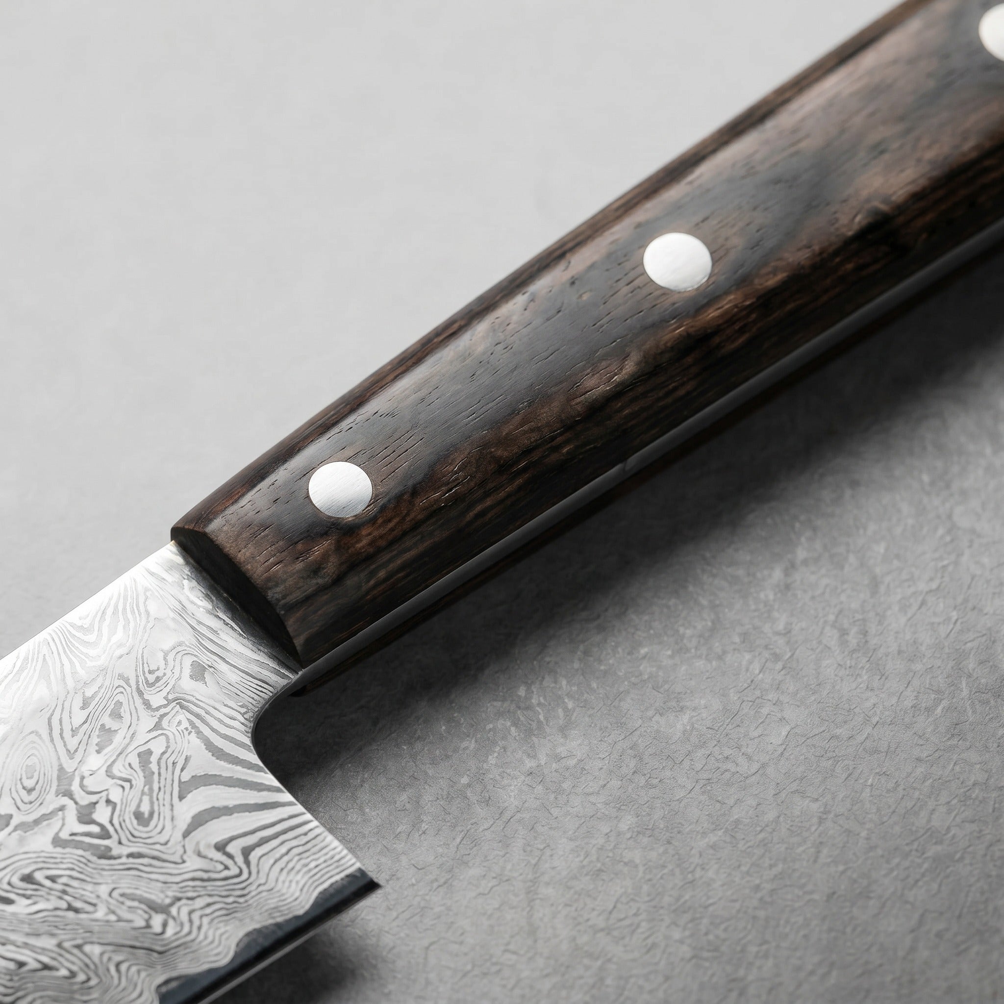 Masahira Damascus-Pattern Chef Knife — Rosewood Handle (8 in)