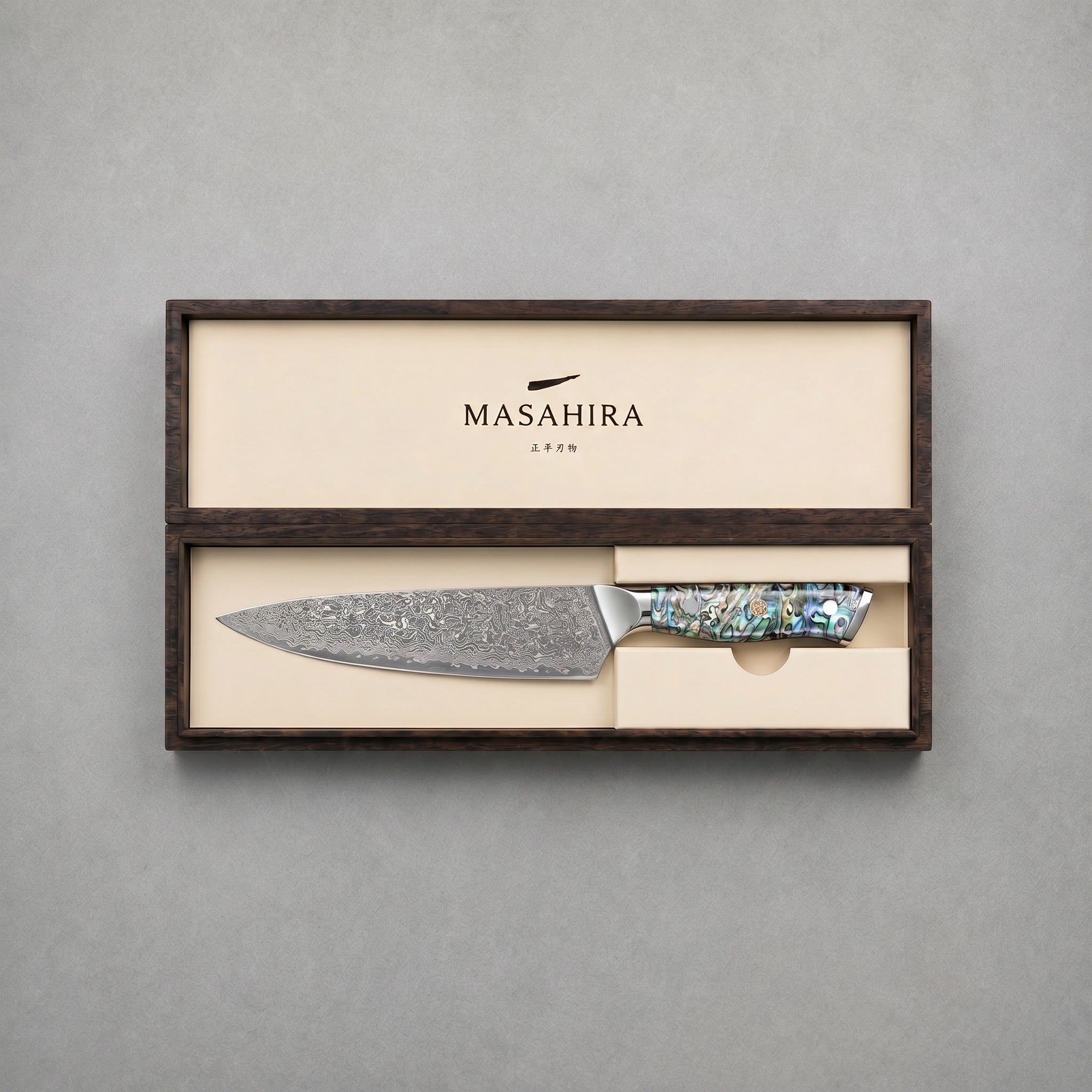 Masahira 67-Layer Abalone Damascus Chef Knife