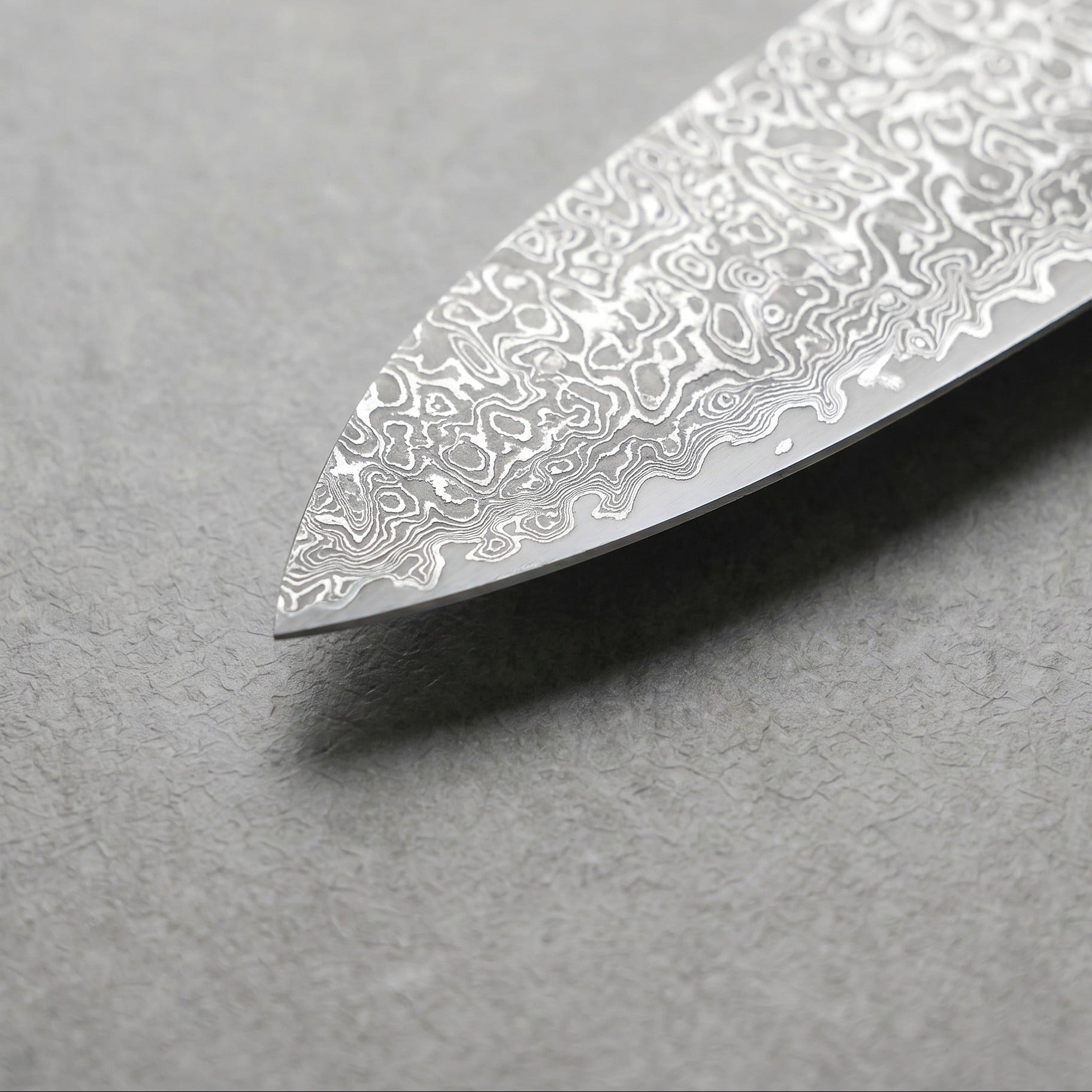 Masahira Damascus Chef Knife — High-Carbon Core, Stabilized Wood Handle