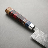 Masahira Damascus Chef Knife — High-Carbon Core, Stabilized Wood Handle