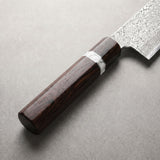 Masahira Damascus Santoku Chef Knife — Handmade, Wooden Handle (7 in)