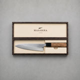 Masahira Chef's Knife — Silver Steel No.3, Wooden Handle (6.7 in)