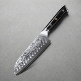 Masahira Hand-Forged Damascus Santoku Knife