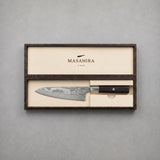 Masahira Hand-Forged Damascus Santoku Knife