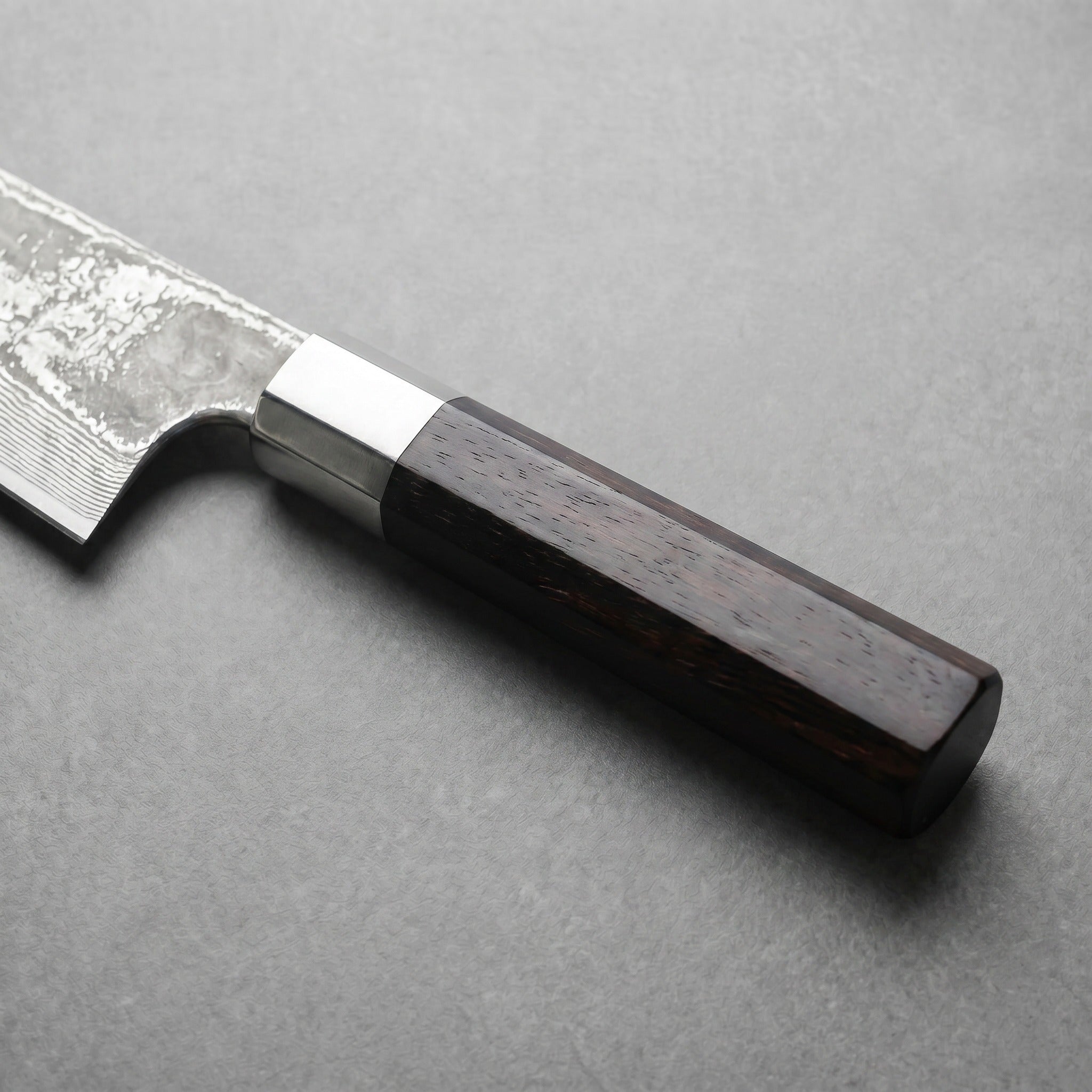 Masahira Hand-Forged Damascus Santoku Knife