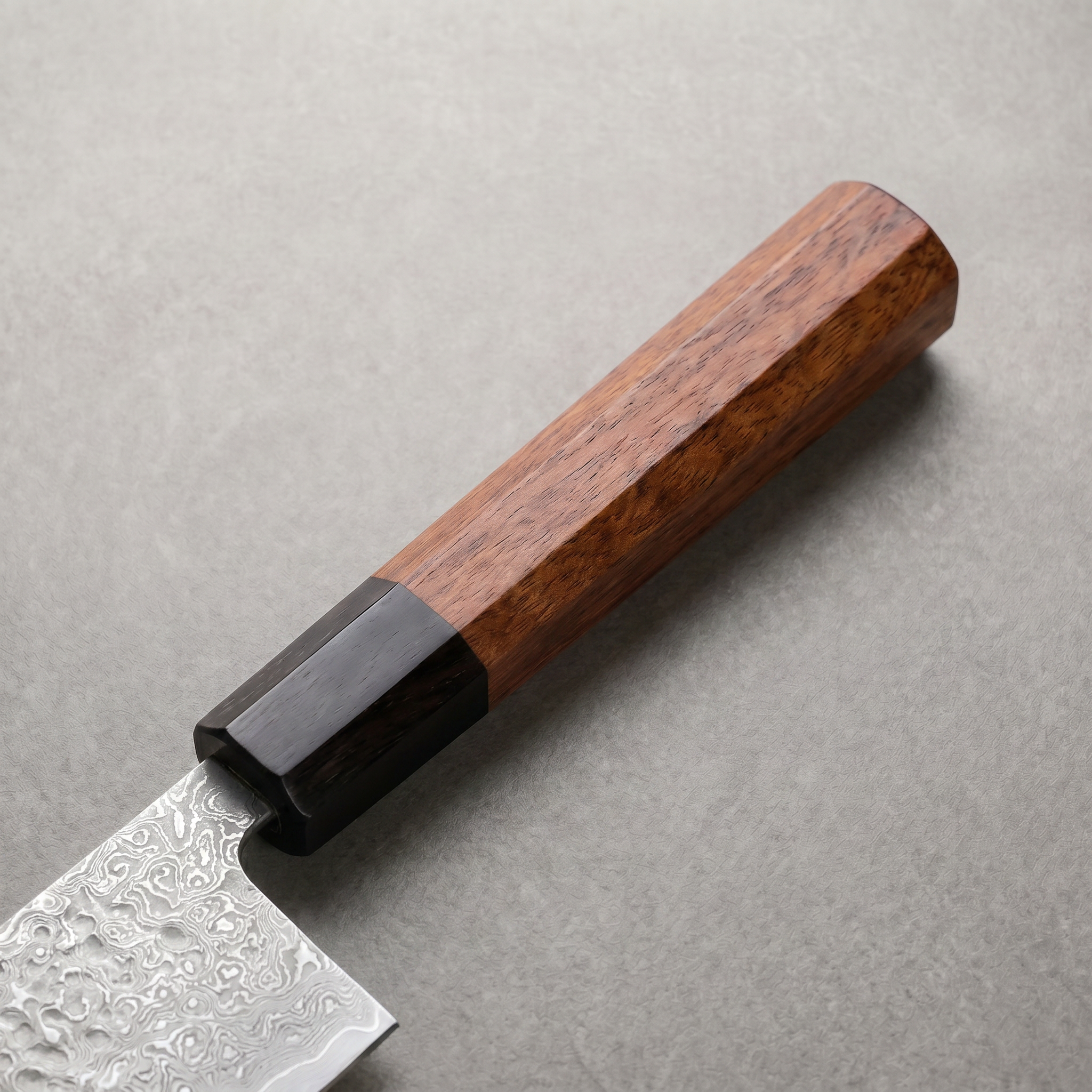 Masahira Hand-Forged Damascus Santoku Knife