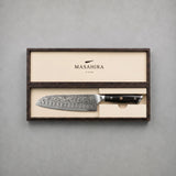 Masahira Santoku Knife — 67-Layer Damascus, High-Carbon Core (7 in)