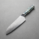 Masahira 67-Layer Abalone Damascus Santoku Knife