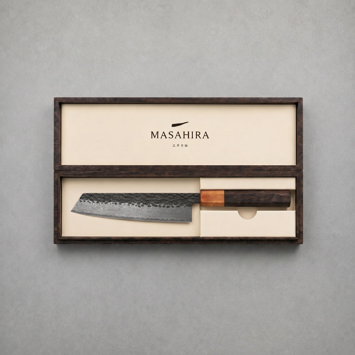 Masahira Damascus Kiritsuke Chef Knife — Hand-Forged (8.2 in)