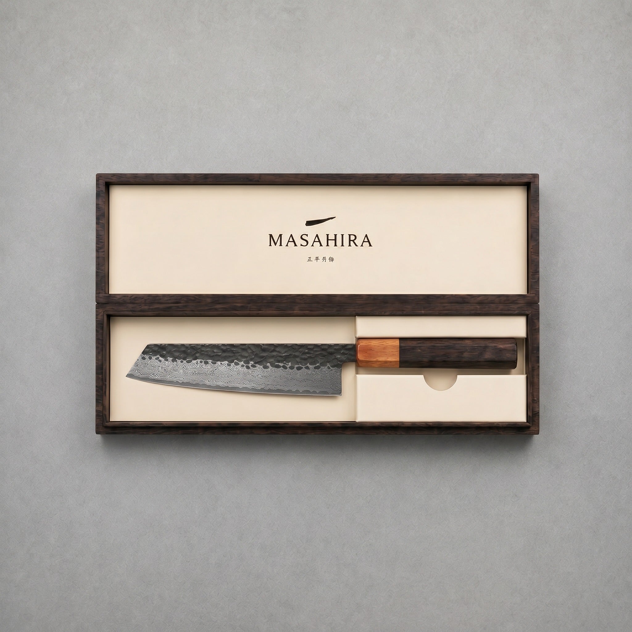 Masahira Damascus Kiritsuke Chef Knife — Hand-Forged (8.2 in)