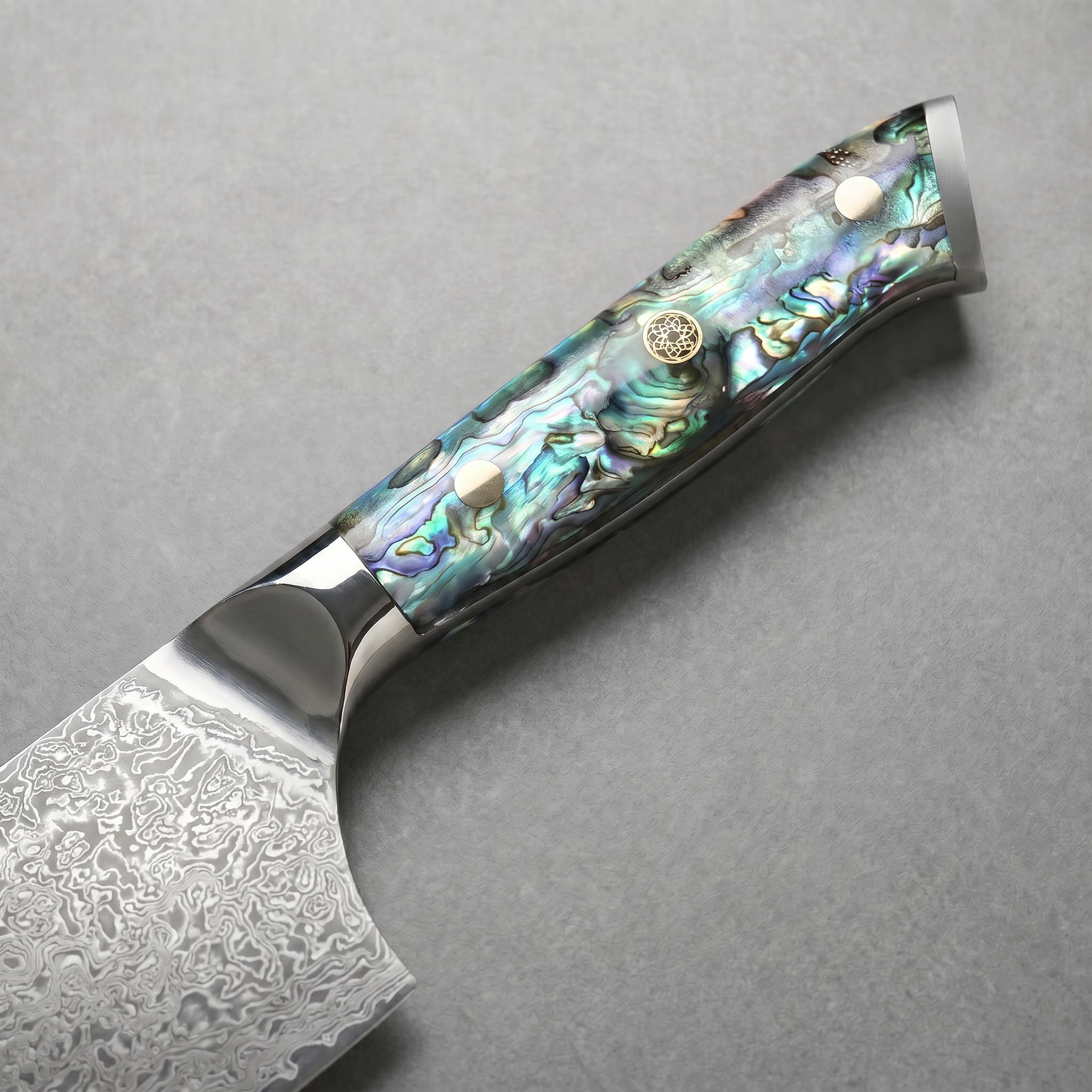 Masahira 67-Layer Abalone Damascus Cleaver Knife