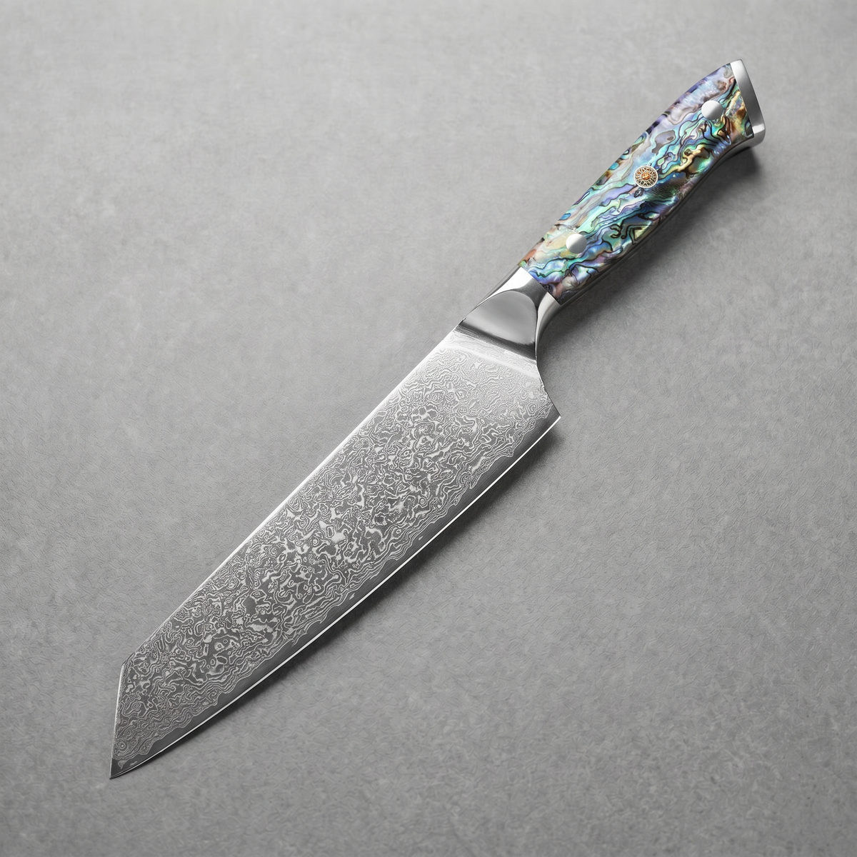 Masahira 67-Layer Abalone Damascus Kiritsuke Knife