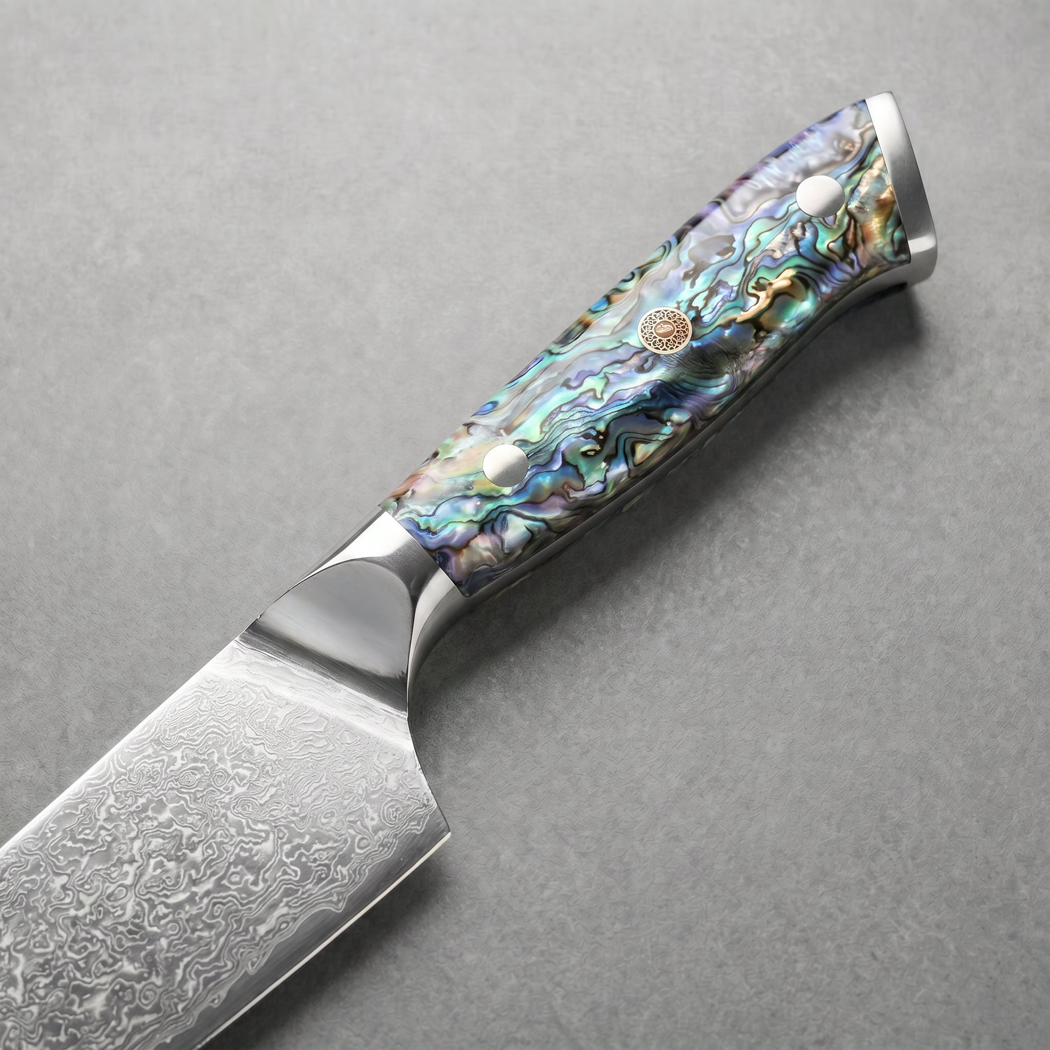 Masahira 67-Layer Abalone Damascus Kiritsuke Knife