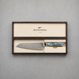 Masahira 67-Layer Abalone Damascus Kiritsuke Knife
