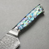 Masahira 67-Layer Abalone Damascus Nakiri Knife