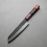 Masahira Damascus Stabilized-Wood Kiritsuke Knife