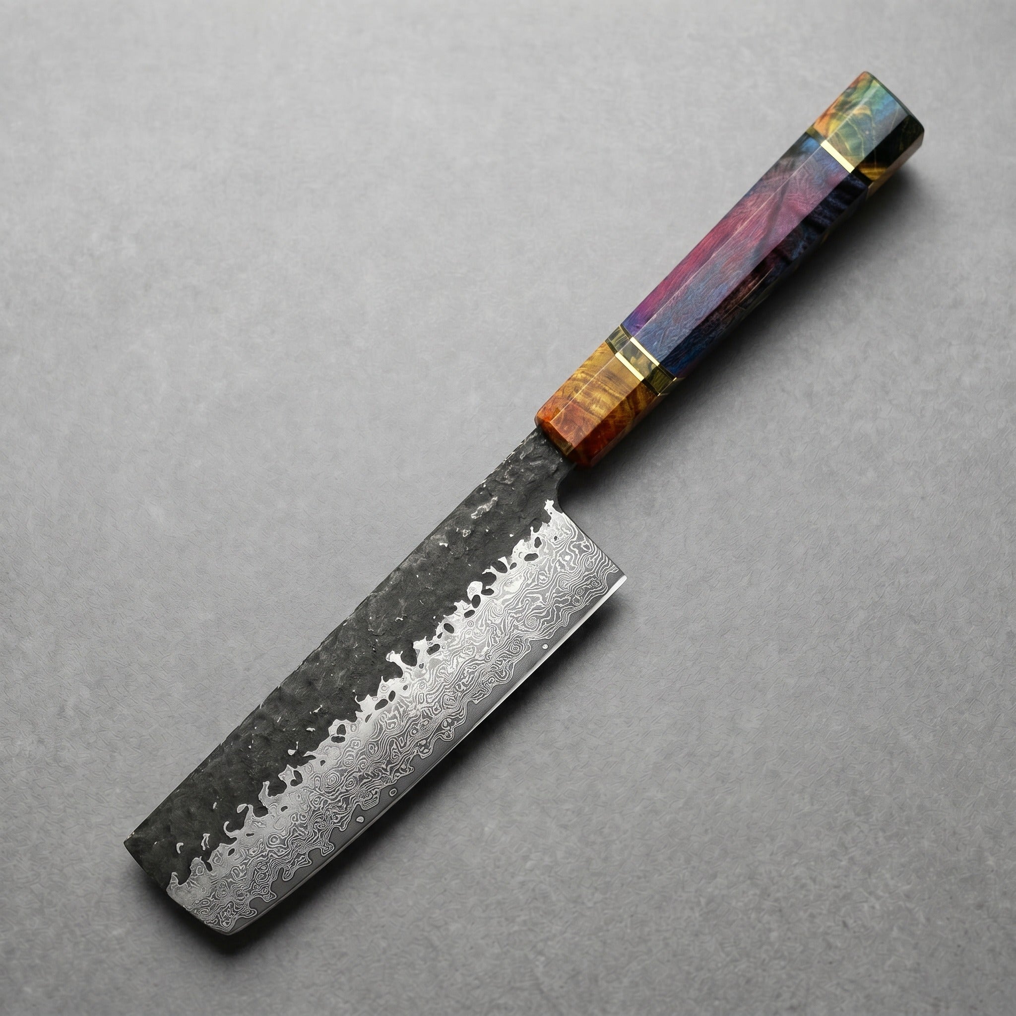 Masahira Hand-Forged 67-Layer Damascus Nakiri Knife