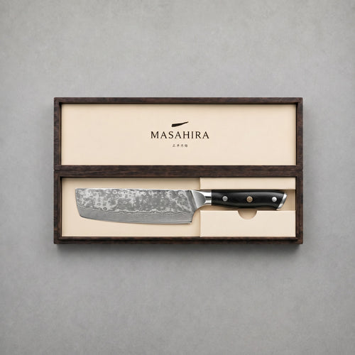 Masahira 67-Layer G10 Damascus Nakiri Knife (7 in)
