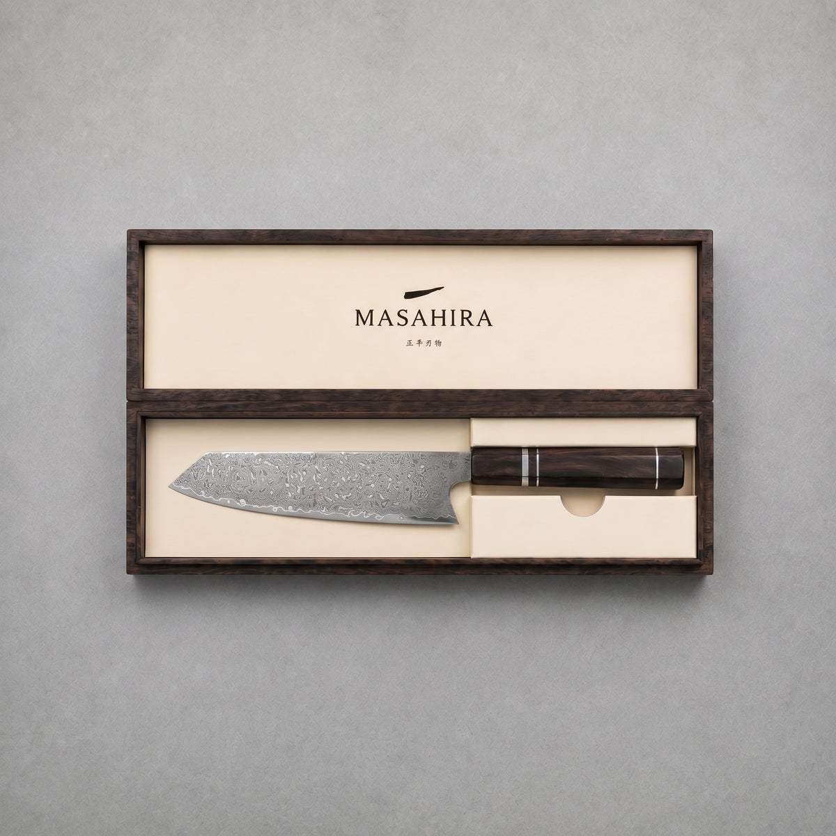 Masahira VG10 67-Layer Damascus Kiritsuke Knife (8 in)