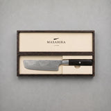 Masahira Hand-Forged Damascus Nakiri Knife