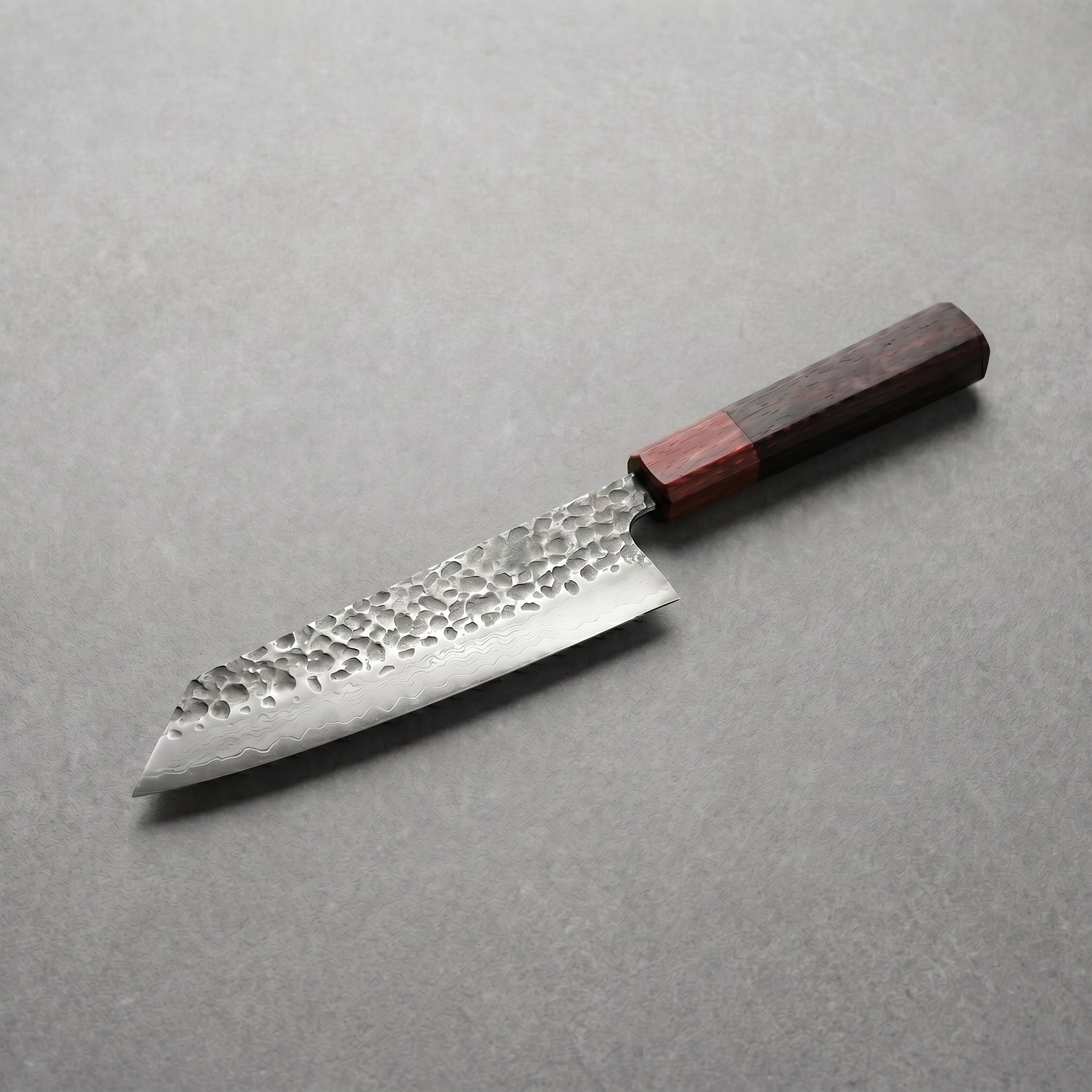 Masahira Damascus Bunka Knife — Hand-Forged (6 in)