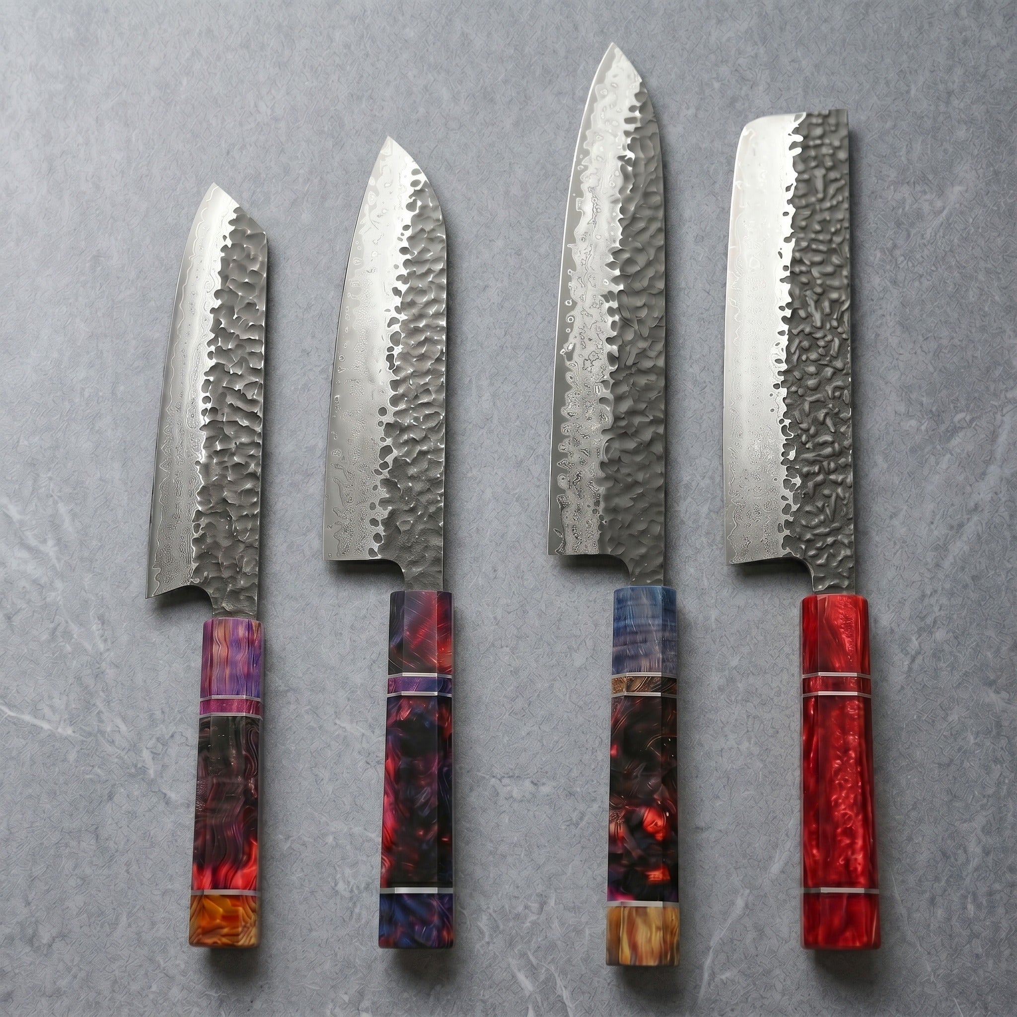 Masahira Mori Knife Set — Damascus Wood