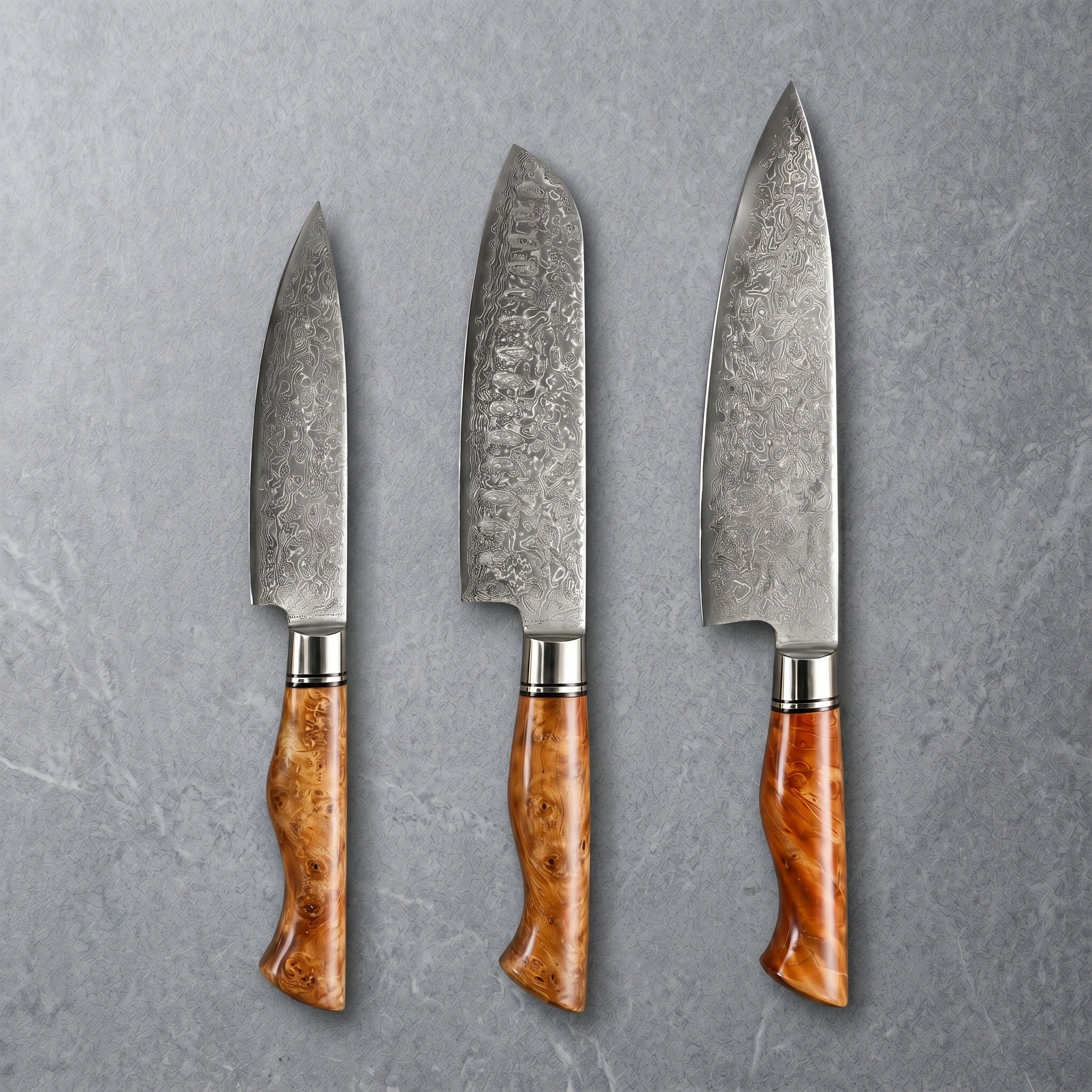 Arashi Series Knife Trio (Gyuto, Santoku & Petty)