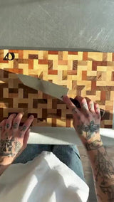 End-grain board detail