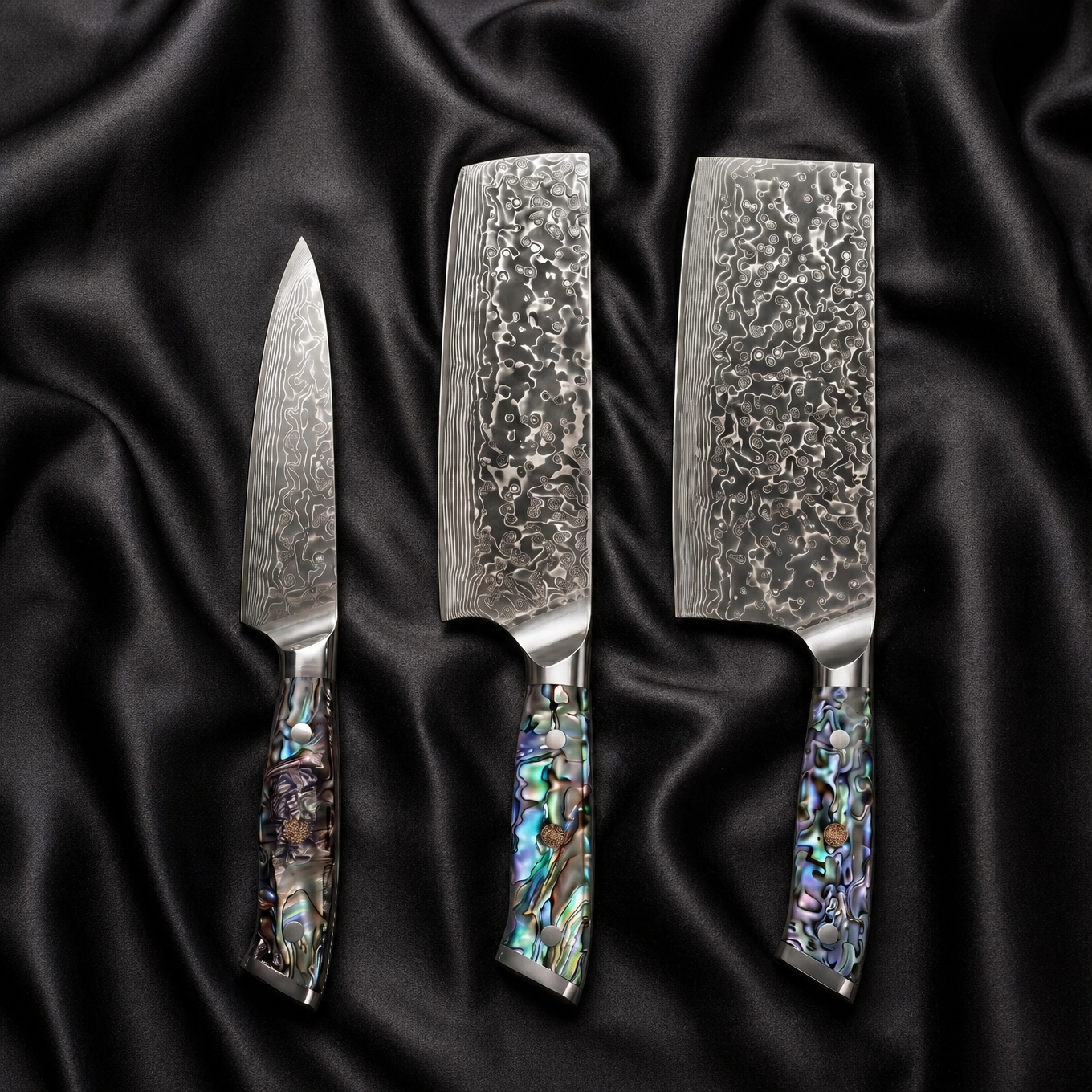 Umi Series Knife Trio (Gyuto, Nakiri & Petty)